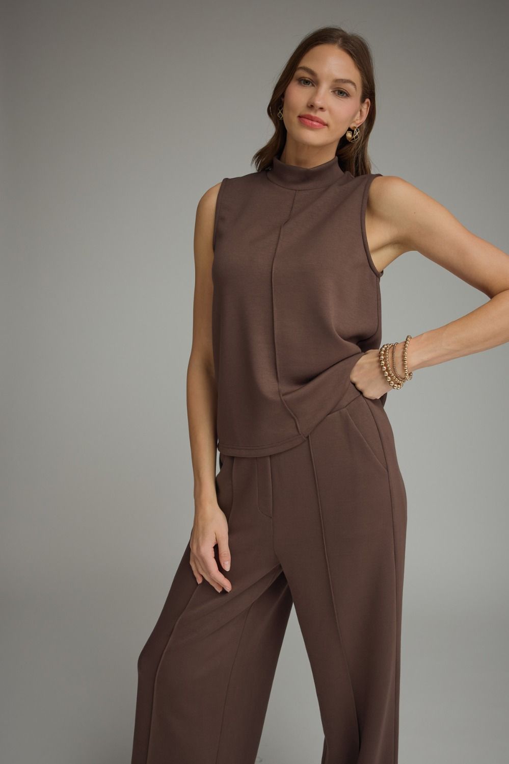 The Lola Ultra Soft Mock Neck Sleeveless Top