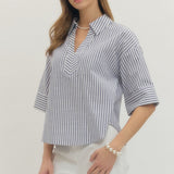 The Kirsten - Navy Stripe