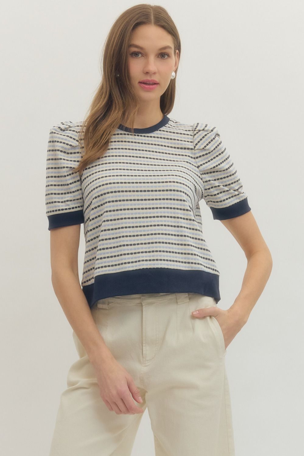 The Daphne Dot Stripe Top