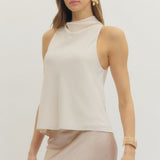 The Graycen Gold Ring Accent Halter Top