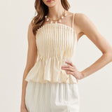 The Celia Pleated Sleeveless Top