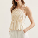 The Celia Pleated Sleeveless Top