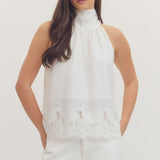 The Phoebe Lace Trim Halter Top