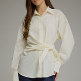 The Joan Side Tie Blouse