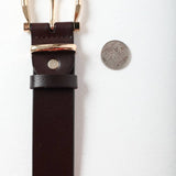 Horseshoe Gold Buckle Belt – Black