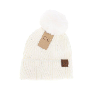 Sequin Pom C.C Beanie - 5 colors