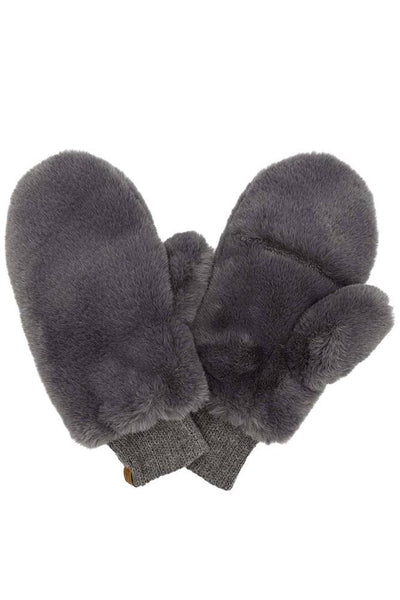 C.C Faux Fur Mittens - 6 colors