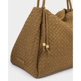Hand Woven Suedette Large Shoulder Bag Nova