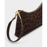 Chocolate Leopard Small Shoulder Bag -  Miley