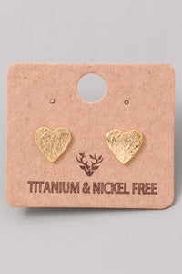 Dainty Heart Stud Earrings