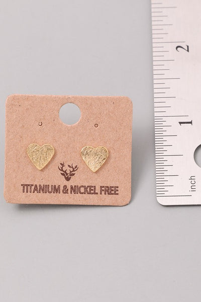 Dainty Heart Stud Earrings