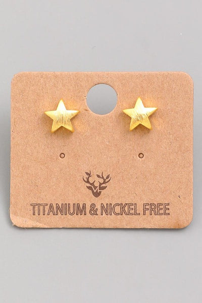 Star stud earrings - 2 colors