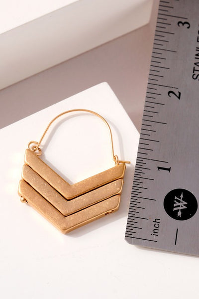 Gold & Silver triple arrow earrings