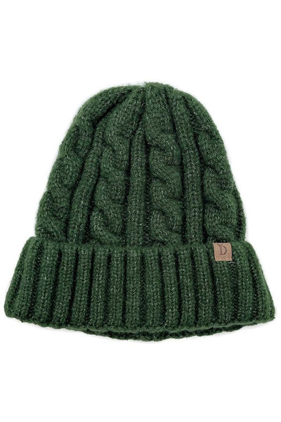 Cuff beanie hats in 3 colors