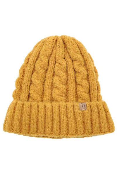 Cuff beanie hats in 3 colors
