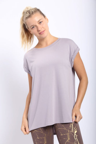 Cap sleeve athleisure top - the Coyne in 2 colors