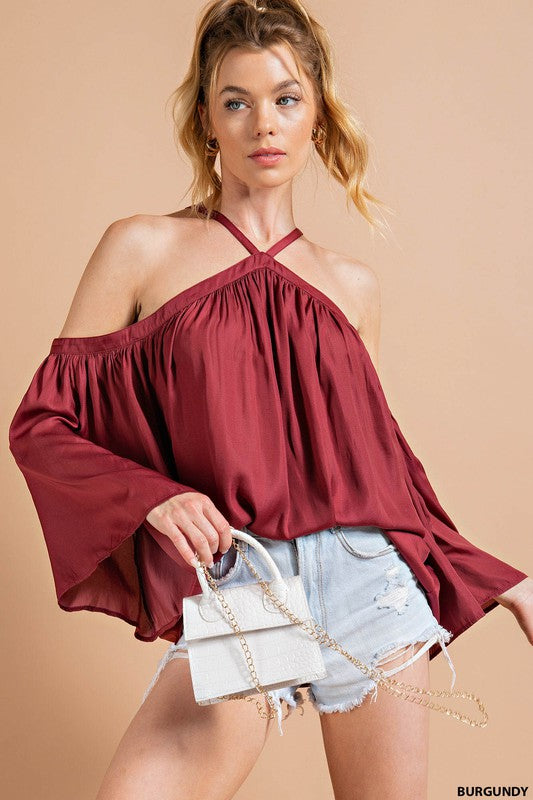Off the shoulder Strappy Top - the Aurora