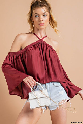 Off the shoulder Strappy Top - the Aurora