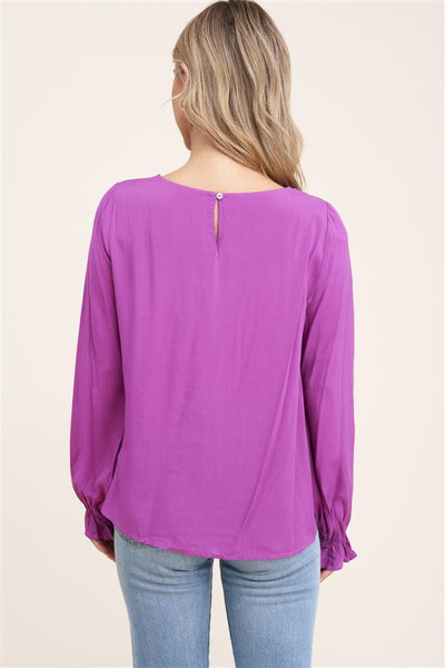 Orchid long sleeve spring blouse - the Olivia