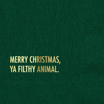 Filthy Animal Christmas Napkin