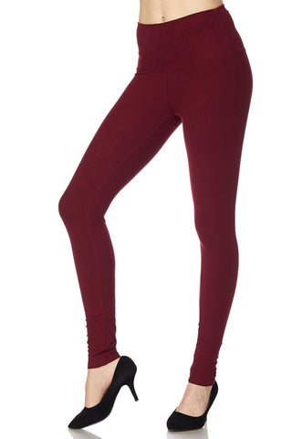Solid leggings with 5" waistband