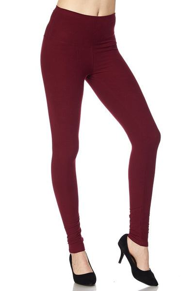 Solid leggings with 5" waistband