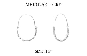 Silver Pave Hoops