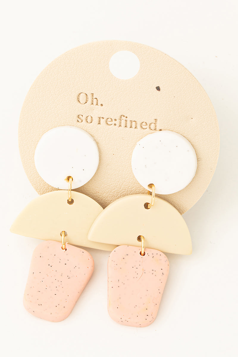 Geo Shape Clay Earrings