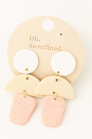 Geo Shape Clay Earrings