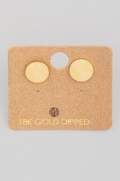 Circle dot stud earrings - 3 colors
