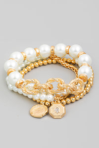 Pearl Stack bracelet set