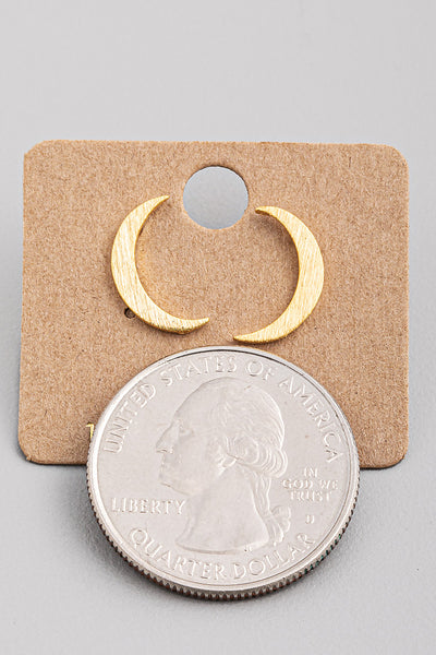 Crescent Moon Studs - 3 colors