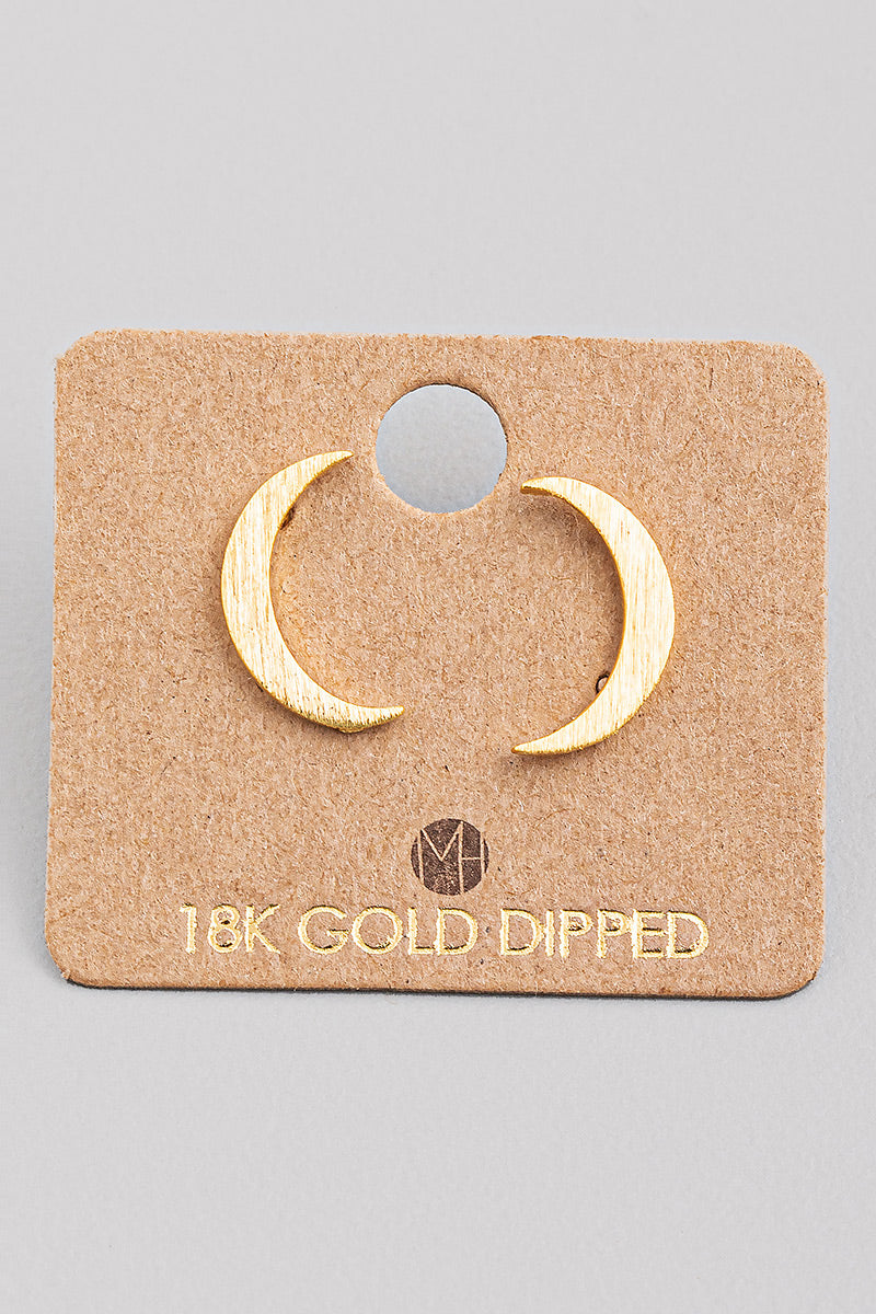 Crescent Moon Studs - 3 colors