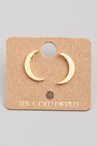 Crescent Moon Studs - 3 colors