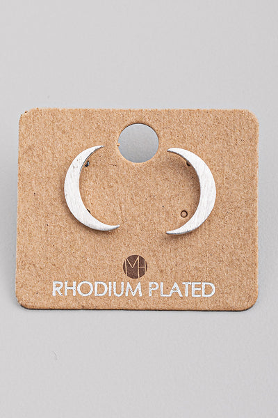 Crescent Moon Studs - 3 colors