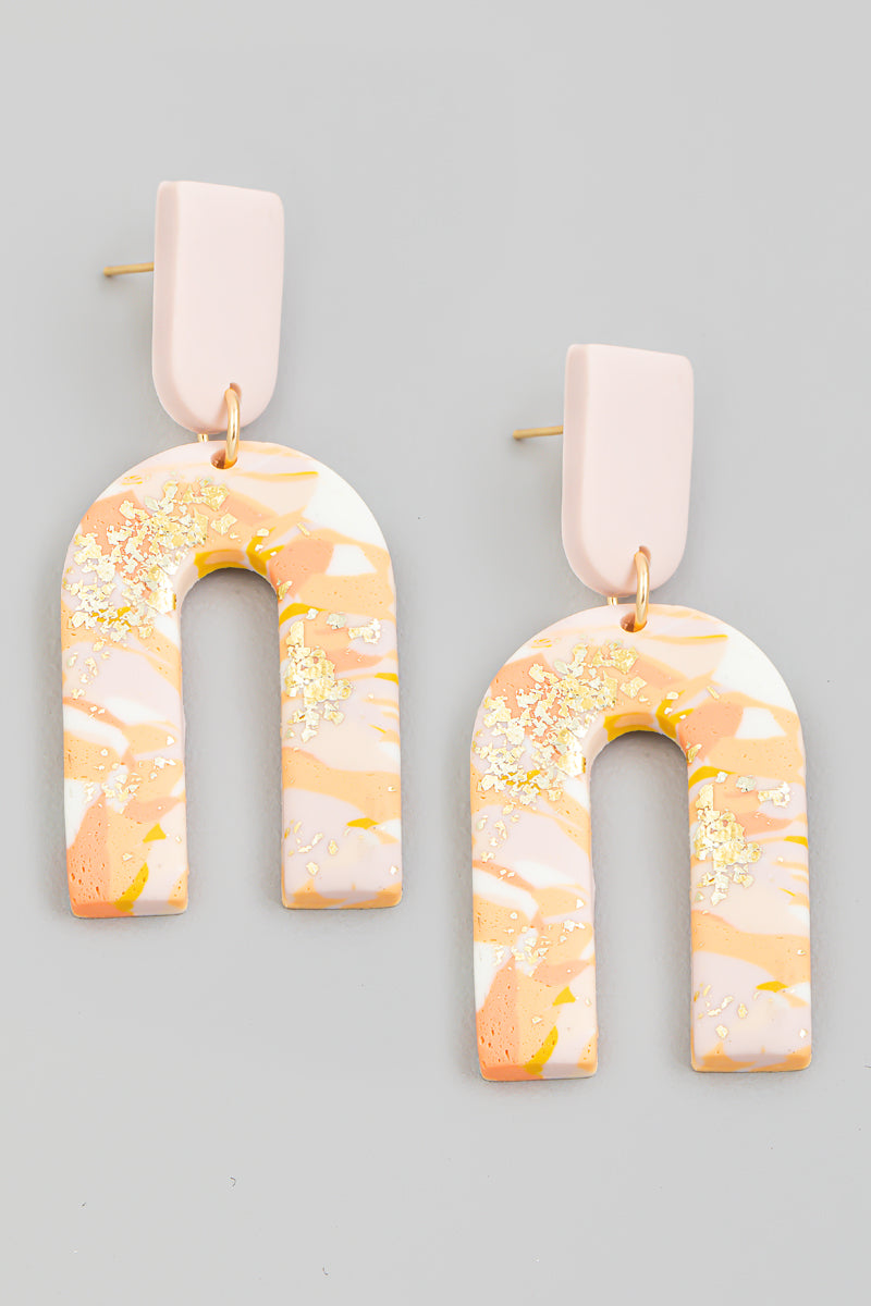 Clay U Shape Earrings