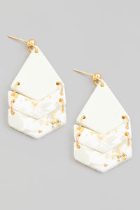 Geometric Clay Drop Earrings