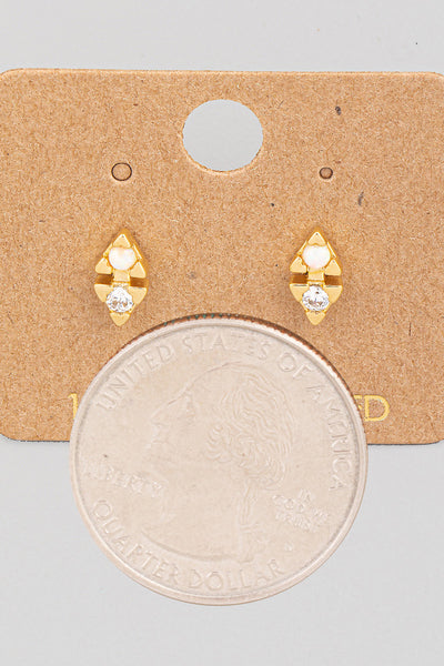 Mini triangle Rhinestone studs