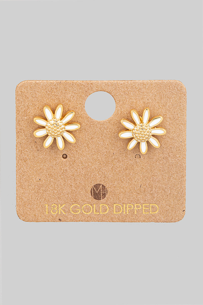 Mini Daisy Flower Stud Earrings