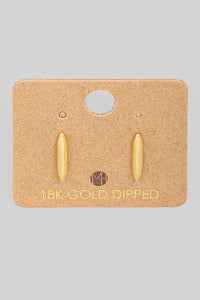Gold Mini Bar Drop Stud Earrings