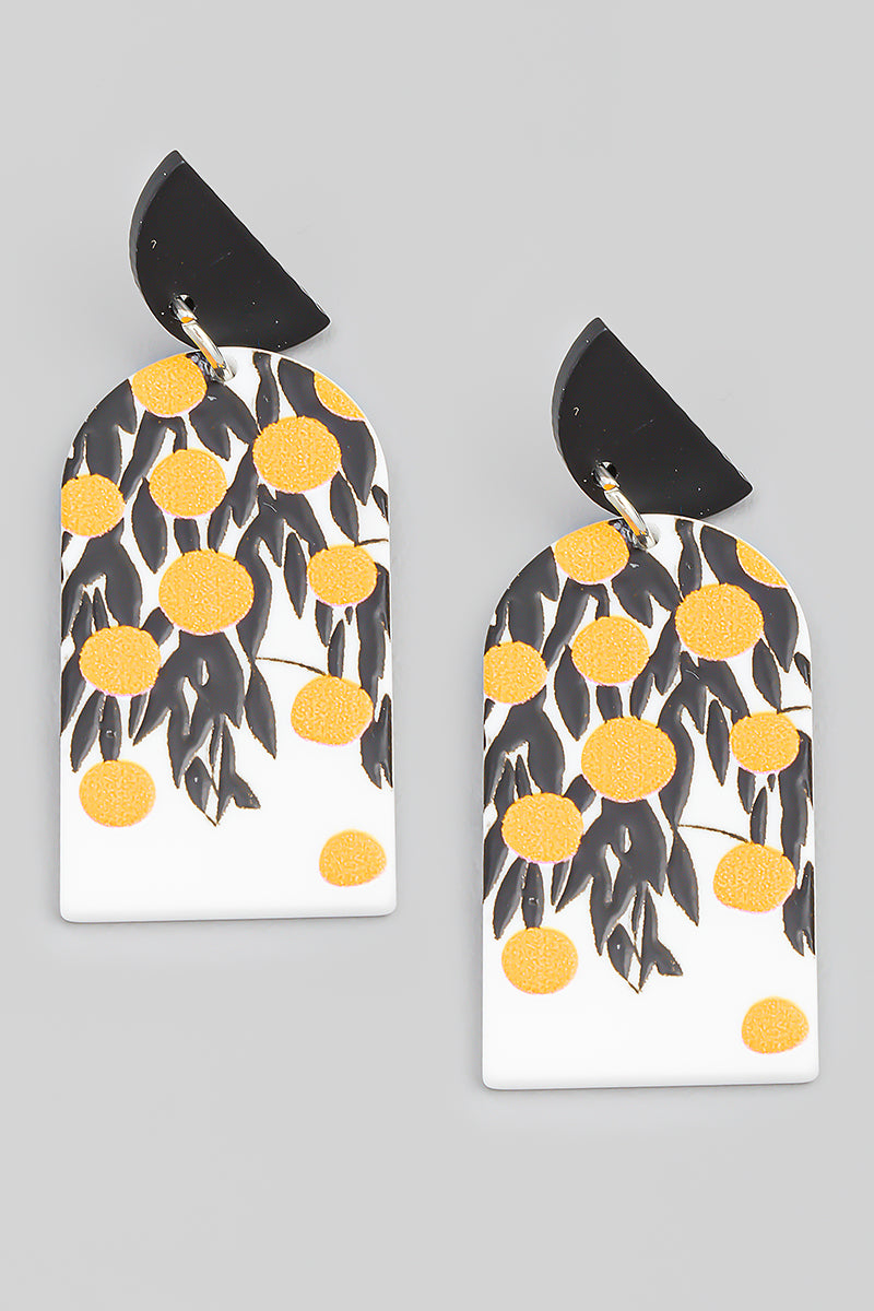 Fruit clay earrings
