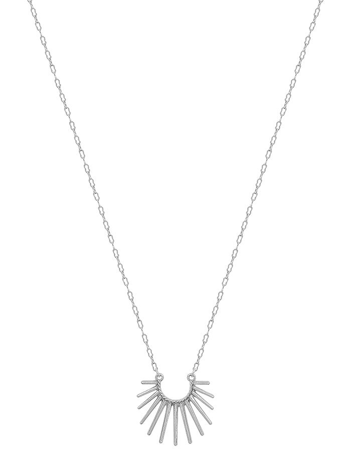 Worn Silver Starburst Necklace