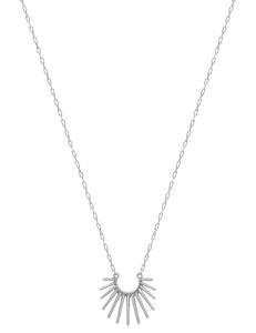 Worn Silver Starburst Necklace