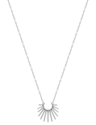 Worn Silver Starburst Necklace