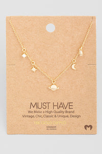 Dainty Planet Station Necklace