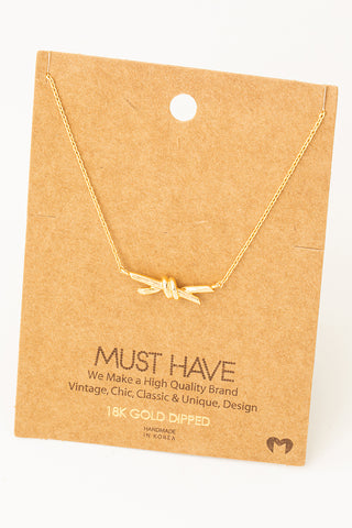 Dainty Knot Pendant Necklace