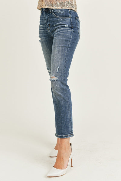 Risen Vintage washed Straight leg jeans