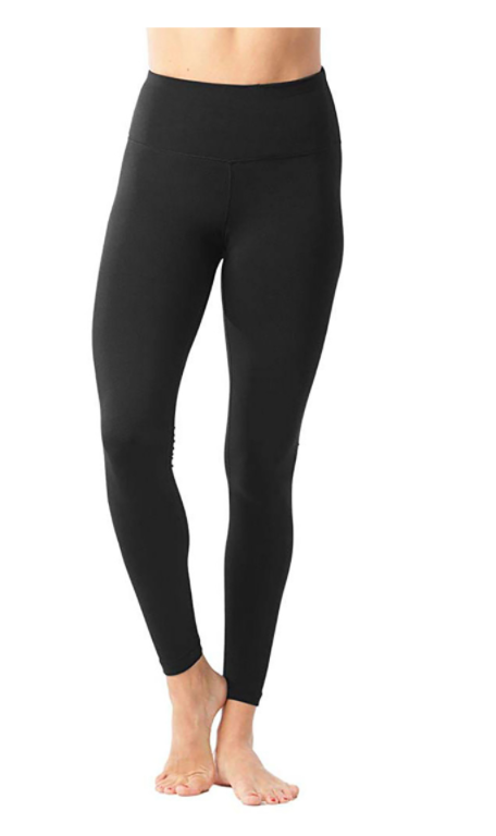 Black Solid leggings with 5" waistband - RESTOCK