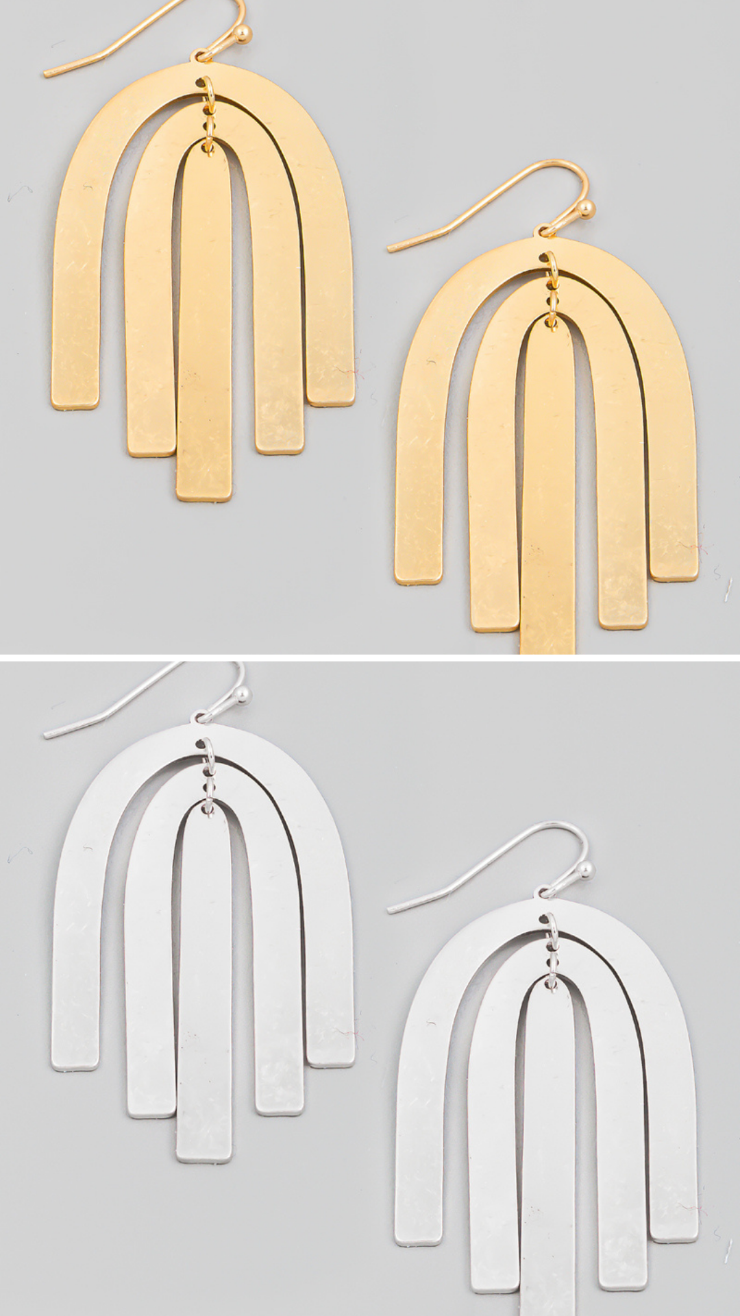 Layered Drop Earrings - 2 colors
