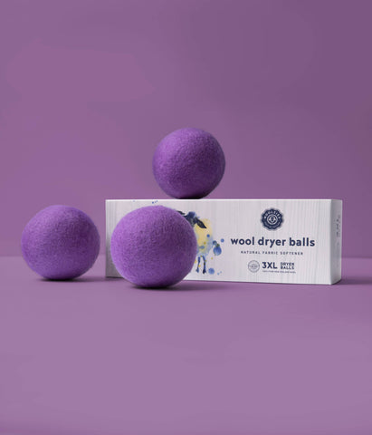 Wool Dryer Balls - Set of 3 LAVENDER